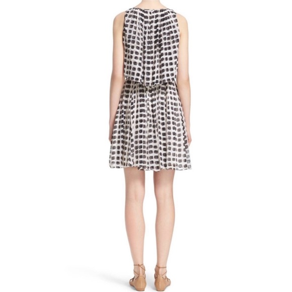 KATE SPADE New York Silk Chiffon Island Stamp Print Fit-N-Flare Sleeveless Dress - Picture 9 of 10
